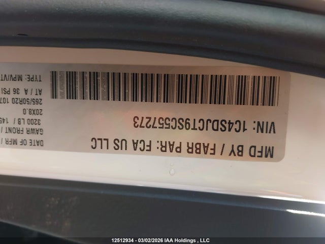 Продаж на аукціоні авто 2025 Dodge Durango R/t, vin: 1C4SDJCT9SC557273, номер лоту: 12512934