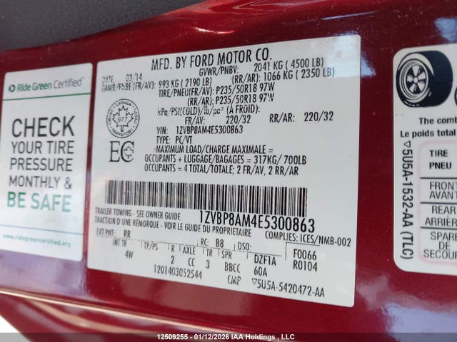 Ford Mustang 2014 1ZVBP8AM4E5300863 Image 9