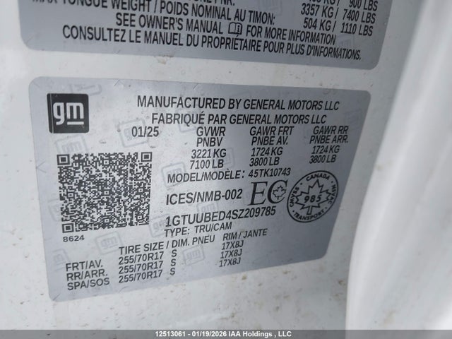 1GTUUBED4SZ209785 GMC Sierra 1500 Sle