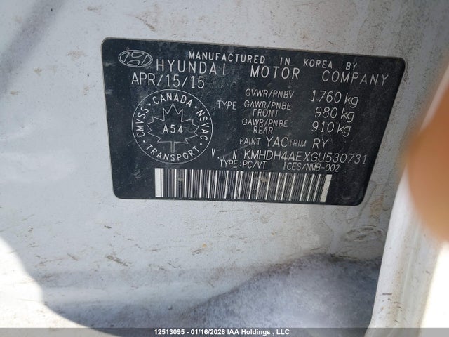 KMHDH4AEXGU530731 Hyundai Elantra Se/sport/limited