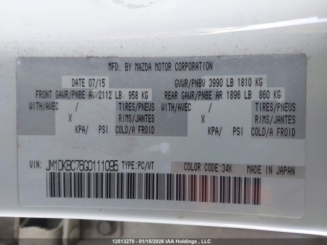 Mazda Cx-3 Touring 2016 JM1DKBC76G0111095 Image 9