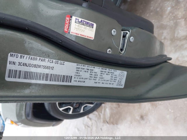 Продажа на аукционе авто 2021 Jeep Compass Trailhawk, vin: 3C4NJDDB2MT558012, номер лота: 12513299
