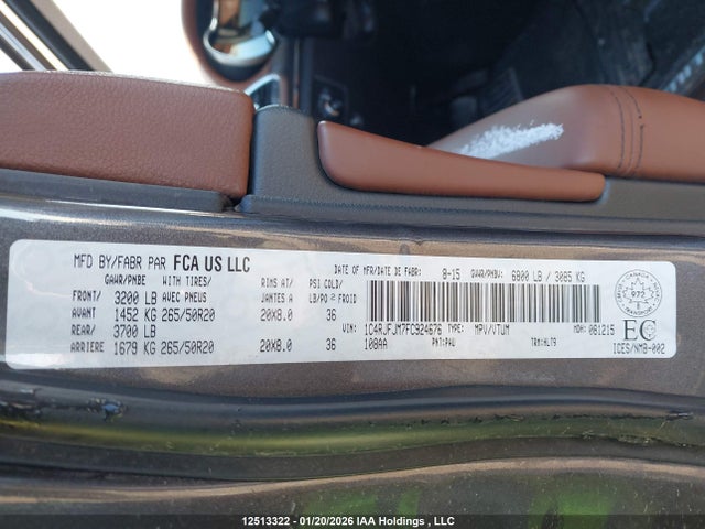 1C4RJFJM7FC924676 Jeep Grand Cherokee Summit