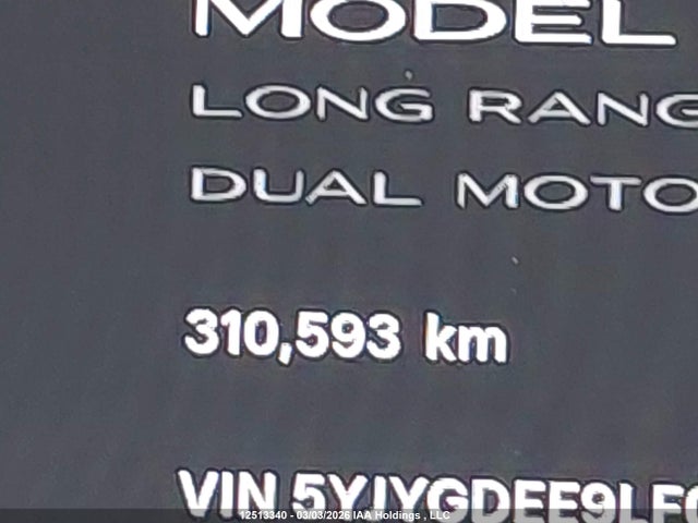 5YJYGDEE9LF027326 Tesla Model Y