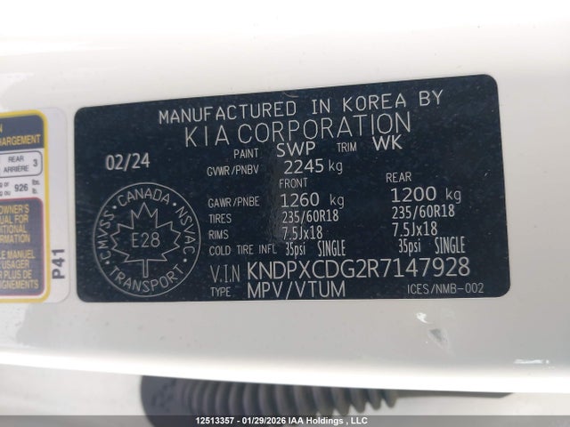 KNDPXCDG2R7147928 KIA Sportage Sx Prestige