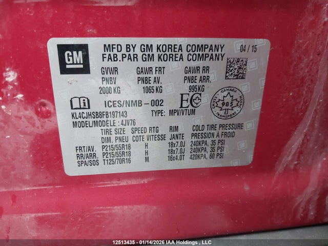 Buick Encore Premium 2015 KL4CJHSB8FB197143 Image 9