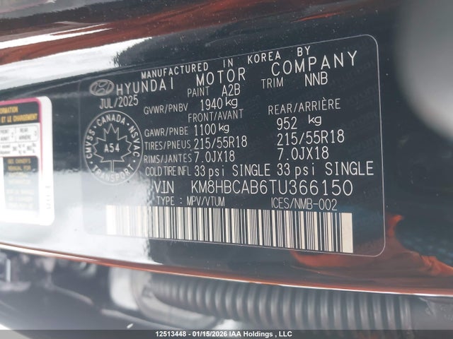 KM8HBCAB6TU366150 Hyundai Kona Preferred