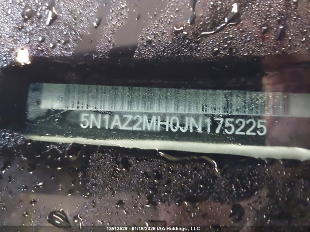 5N1AZ2MH0JN175225 Nissan Murano S/sl/sv/platinum