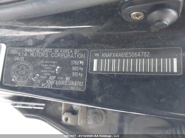 KNAFX4A61E5064782 KIA Forte 1.8l Lx/1.8l Lx+/1.8l Se
