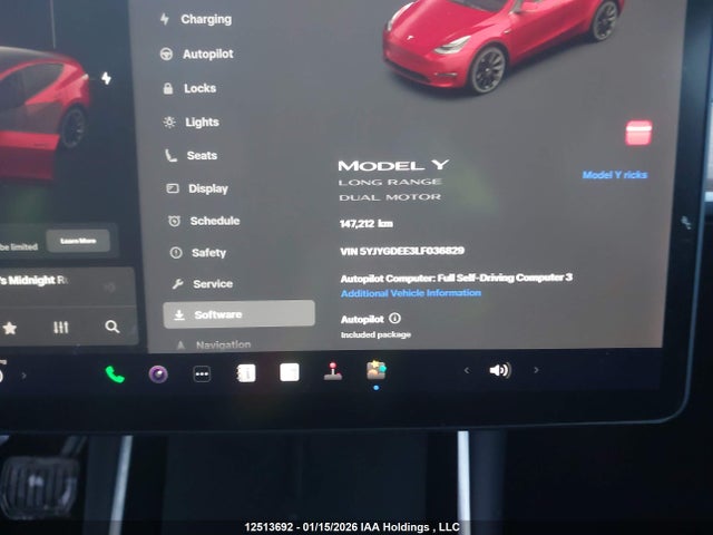 5YJYGDEE3LF036829 Tesla Model Y Long Range