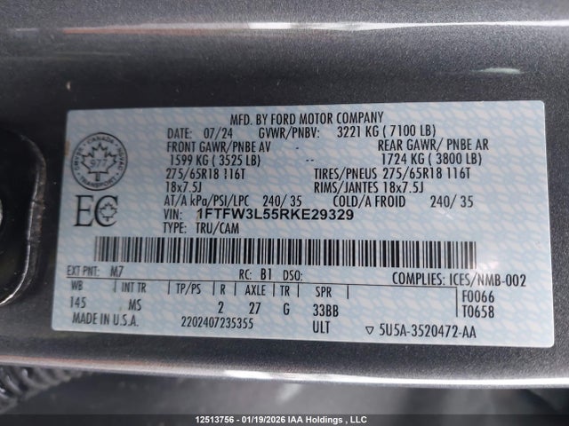 1FTFW3L55RKE29329 Ford F150 Xlt