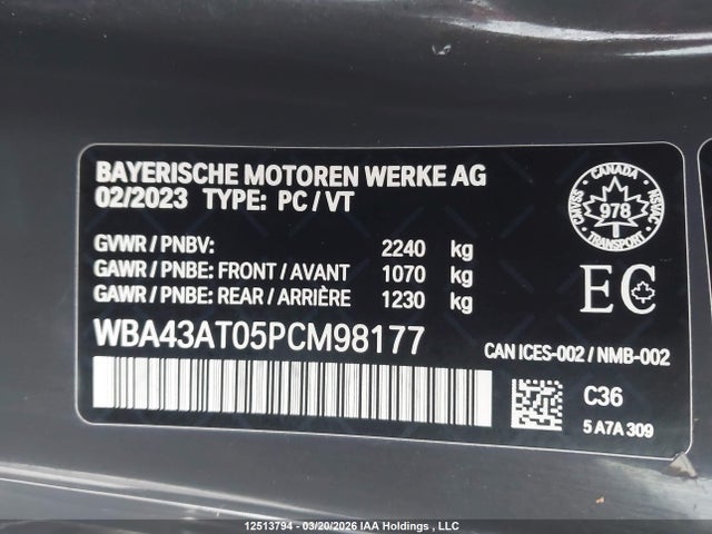 WBA43AT05PCM98177 BMW 430i Xdrive