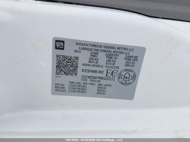1GCWGBFP9R1257171 Chevrolet Express G2500