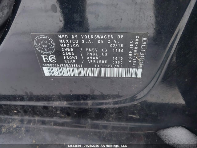 3VWD07AJXGM338849 Volkswagen Jetta
