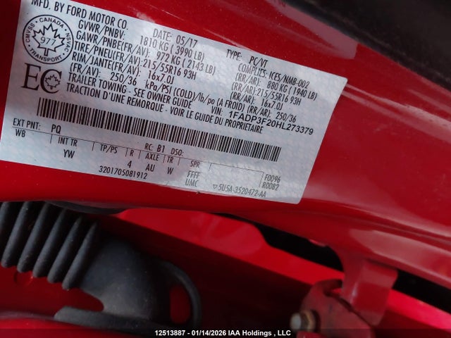 1FADP3F20HL273379 Ford FOCUS SE