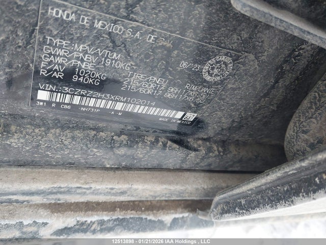 3CZRZ2H3XRM102014 Honda HR-V LX