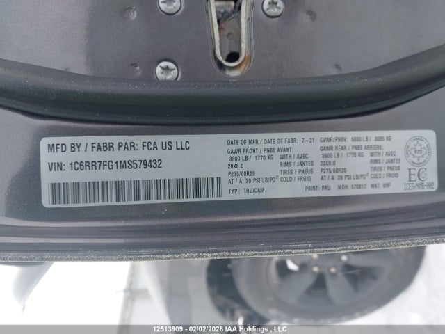 RAM 1500 Classic Tradesman 2021 1C6RR7FG1MS579432 Image 9