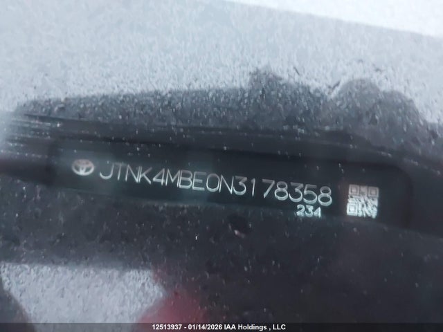 JTNK4MBE0N3178358 Toyota COROLLA SE