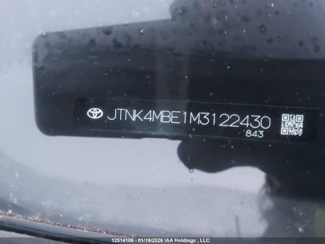 JTNK4MBE1M3122430 Toyota COROLLA SE