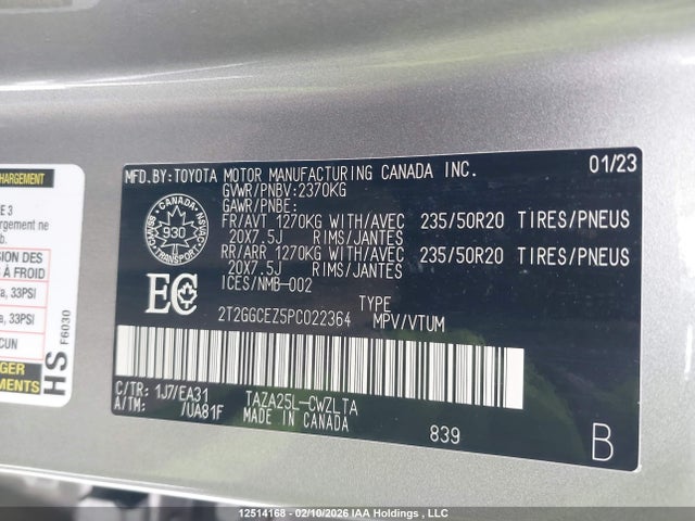 Lexus NX 350 2023 2T2GGCEZ5PC022364 Image 9