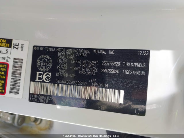 Продаж на аукціоні авто 2024 Lexus Tx 350 Base/350 Premium/350 Luxury, vin: 5TDAAAB65RS005259, номер лоту: 12514195
