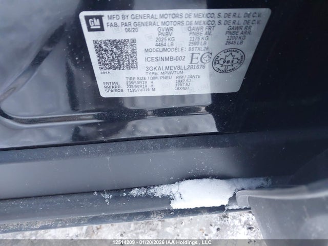 3GKALMEV8LL281676 GMC Terrain Sle