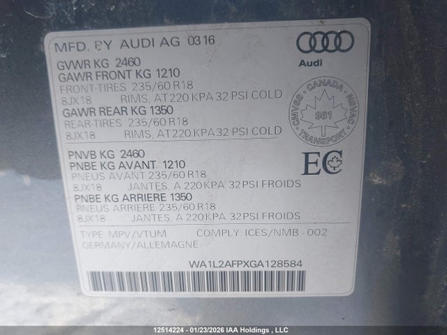 WA1L2AFPXGA128584 Audi Q5 Premium Plus
