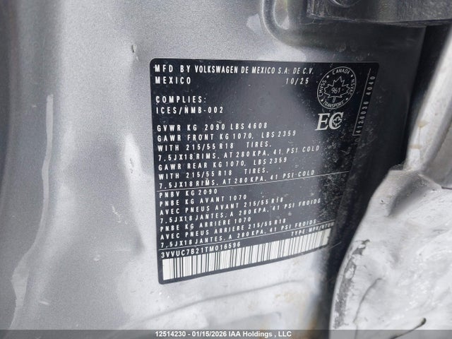 Volkswagen TAOS SE 2026 3VVUC7B21TM016596 Image 9