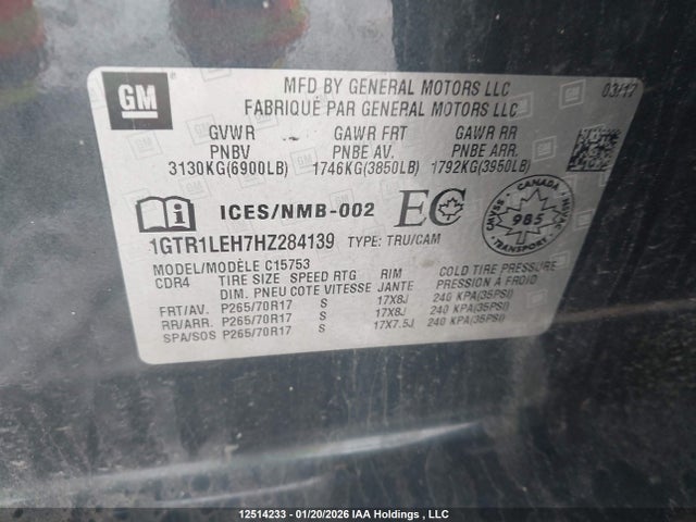 1GTR1LEH7HZ284139 GMC SIERRA 1500