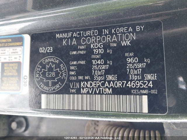 KNDEPCAA0R7469524 KIA Seltos