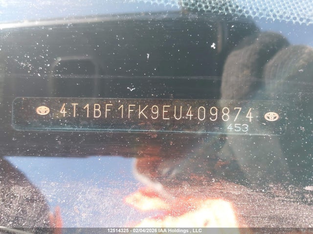 12514325 :رقم المزاد ، 4T1BF1FK9EU409874 vin ، 2014 Toyota Camry Le مزاد بيع