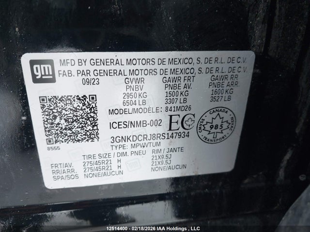 3GNKDCRJ8RS147934 Chevrolet BLAZER RS