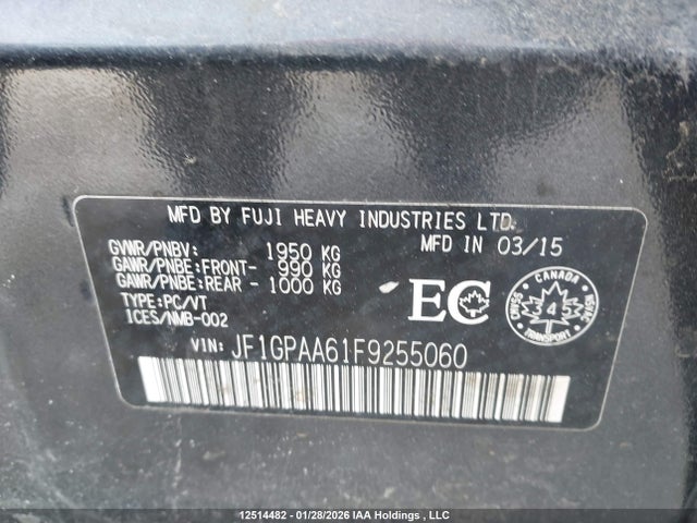 Subaru Impreza 2015 JF1GPAA61F9255060 Image 9