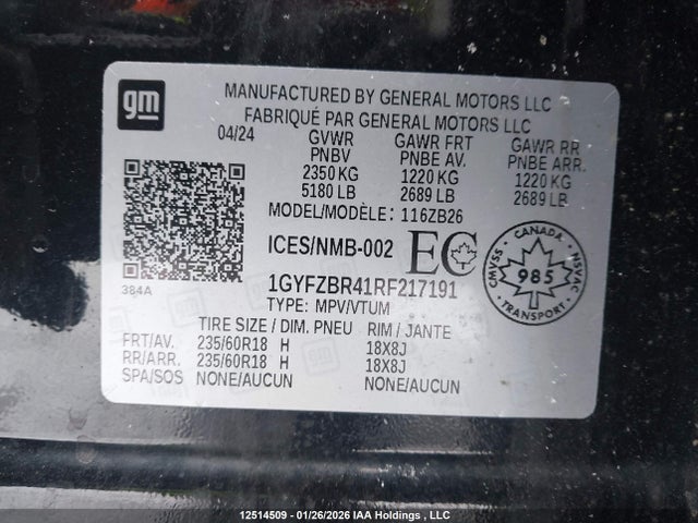 Cadillac Xt4 Luxury 2024 1GYFZBR41RF217191 Image 9