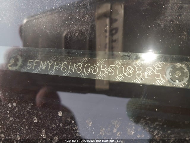 5FNYF6H30JB503825 Honda Pilot Ex