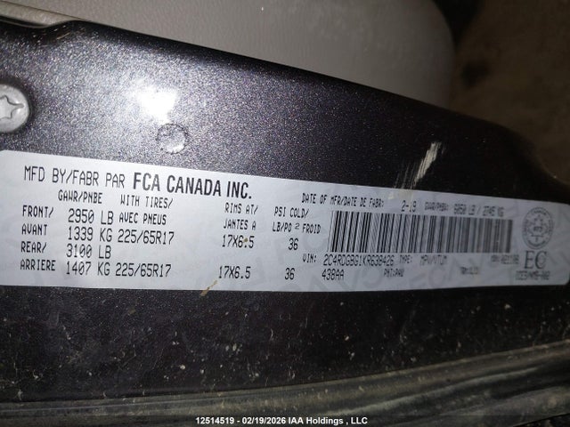 2C4RDGBG1KR638426 Dodge Grand Caravan Cvp/sxt