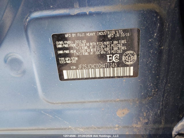Subaru Forester 2016 JF2SJCHC0GH471245 Image 9