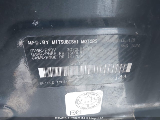 ML32AUHJ1RH010547 Mitsubishi Mirage Es/le