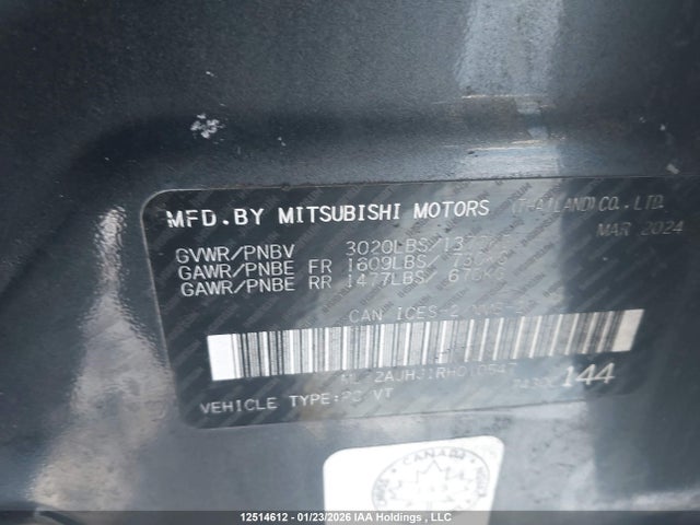 ML32AUHJ1RH010547 Mitsubishi Mirage Es/le
