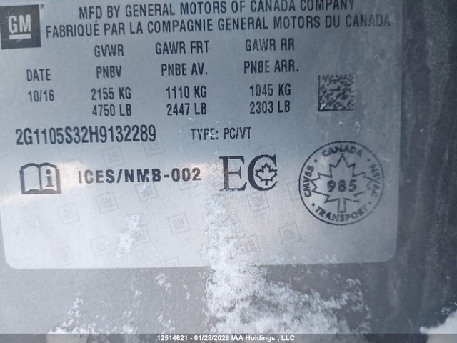 2G1105S32H9132289 Chevrolet IMPALA LT