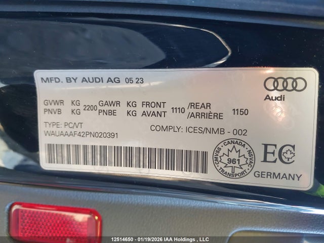 WAUAAAF42PN020391 Audi A4 45 Komfort