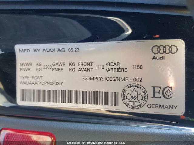 WAUAAAF42PN020391 Audi A4 45 Komfort