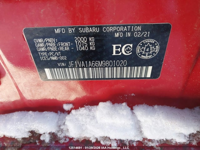 JF1VA1A66M9801020 Subaru WRX