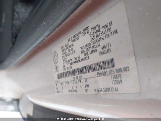 1FTBW2XM0JKA66422 Ford Transit