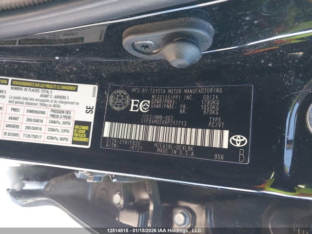 5YFB4MDE6RP217713 Toyota COROLLA LE