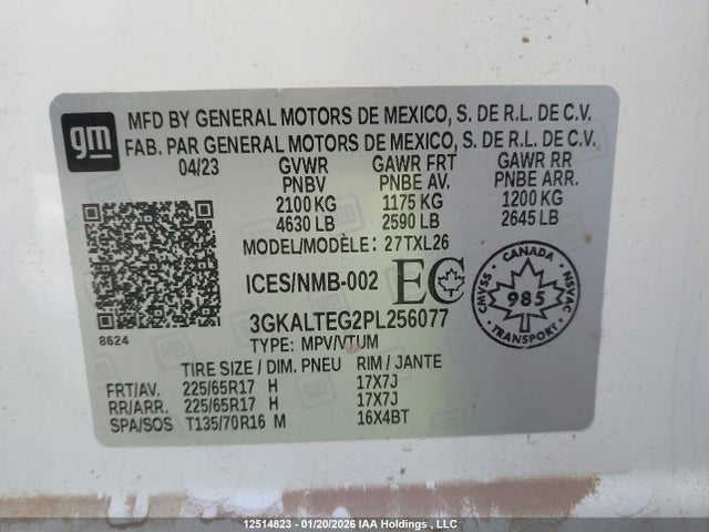 3GKALTEG2PL256077 GMC Terrain Sle