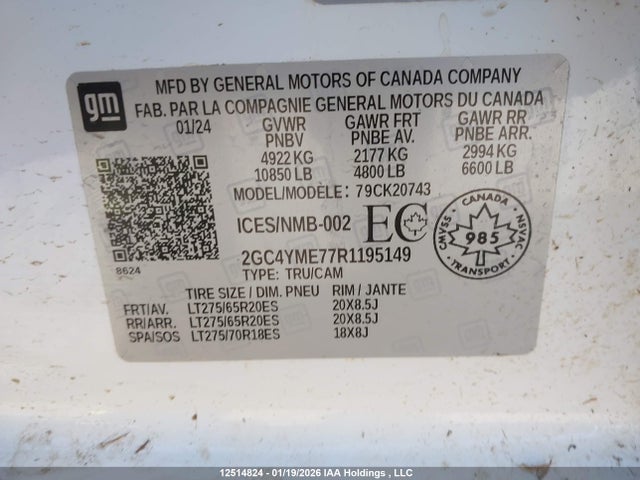 2GC4YME77R1195149 Chevrolet Silverado K2500 Custom