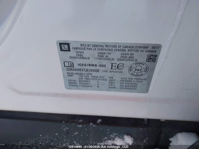 Aukcja sprzedaży 2018 Chevrolet Equinox Ls, vin: 2GNAXHEV7J6169306, numer aukcji: 12514995