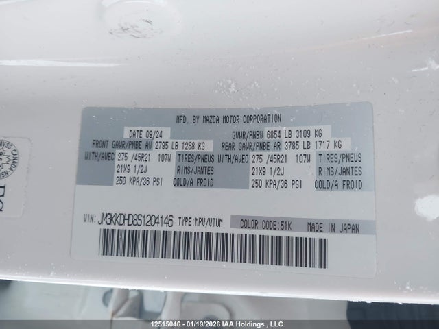 JM3KKDHD8S1204146 Mazda Cx-90 Mhev Gt