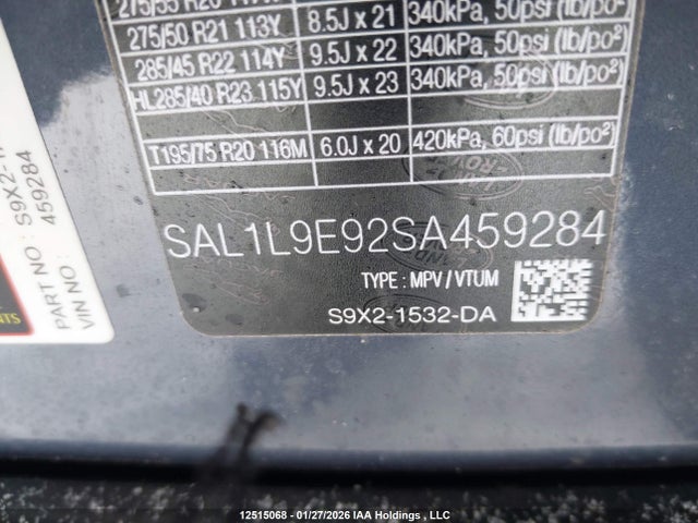 SAL1L9E92SA459284 Land Rover Range Rover Sport P530 Dynamic Se